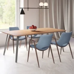 Dining Chairs-Kirkland's Home Faux Leather Cutout Dining Chairs, Set Of 2 Blue