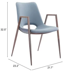 Dining Chairs-Kirkland's Home Faux Leather Cutout Dining Chairs, Set Of 2 Blue