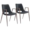 Dining Chairs-Kirkland's Home Faux Leather Cutout Dining Chairs, Set Of 2 Black