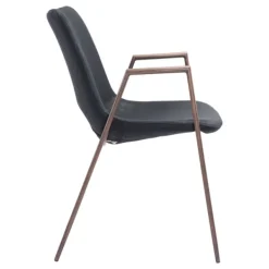 Dining Chairs-Kirkland's Home Faux Leather Cutout Dining Chairs, Set Of 2 Black