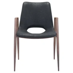 Dining Chairs-Kirkland's Home Faux Leather Cutout Dining Chairs, Set Of 2 Black