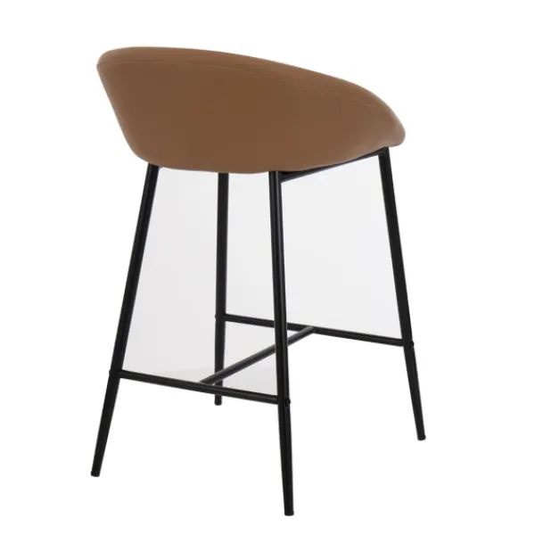 Bar Stools & Counter Height Stools-Kirkland's Home Faux Leather Low Counter Stools, Set Of 2 Brown