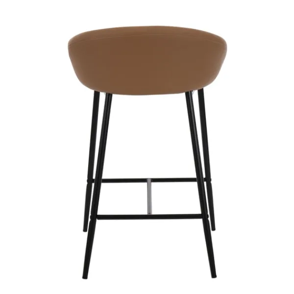 Bar Stools & Counter Height Stools-Kirkland's Home Faux Leather Low Counter Stools, Set Of 2 Brown