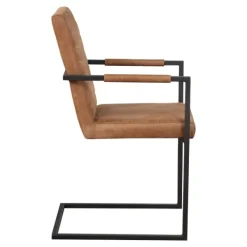 Accent Chairs-Kirkland's Home Faux Leather Modern Accent Chairs, Set Of 2 Brown