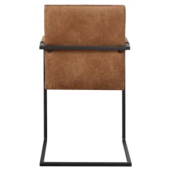 Accent Chairs-Kirkland's Home Faux Leather Modern Accent Chairs, Set Of 2 Brown