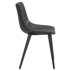 Dining Chairs-Kirkland's Home Faux Leather Scoop Dining Chairs, Set Of 2 Black