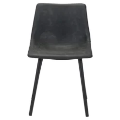 Dining Chairs-Kirkland's Home Faux Leather Scoop Dining Chairs, Set Of 2 Black