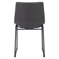 Dining Chairs-Kirkland's Home Faux Leather Sloped Dining Chairs, Set Of 2 Gray