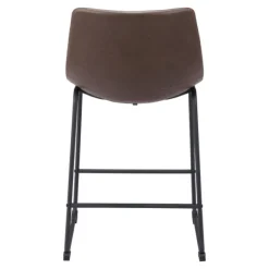 Bar Stools & Counter Height Stools-Kirkland's Home Faux Leather Sloped 2-Pc. Counter Stool Set Brown