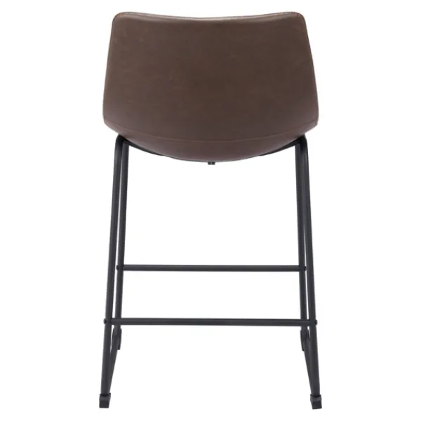 Bar Stools & Counter Height Stools-Kirkland's Home Faux Leather Sloped 2-Pc. Counter Stool Set Brown