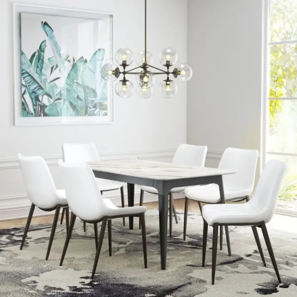 Dining Chairs-Kirkland's Home Faux Leather Stitch Dining Chairs, Set Of 2 White