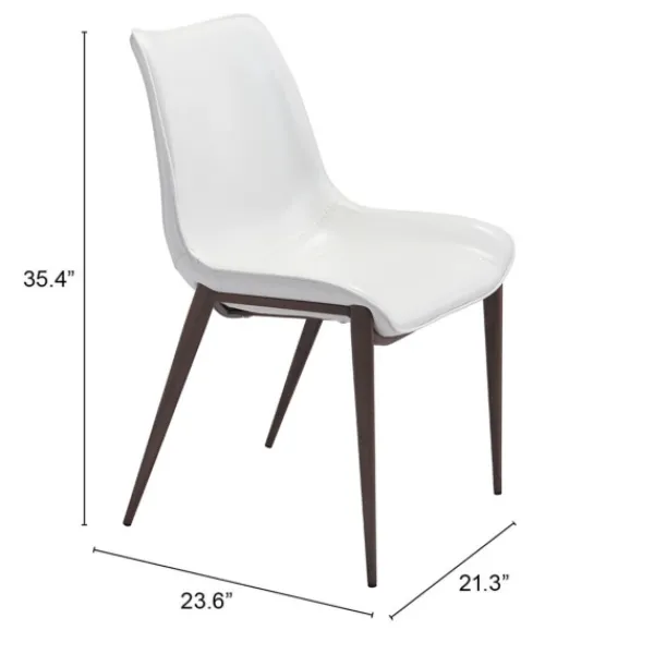 Dining Chairs-Kirkland's Home Faux Leather Stitch Dining Chairs, Set Of 2 White