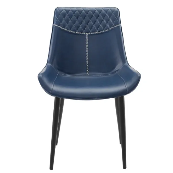 Dining Chairs-Kirkland's Home Faux Leather Stitched Chairs, Set Of 2 Blue
