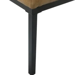 Benches & Ottomans-Kirkland's Home Faux Leather Tufted Button Bench Brown