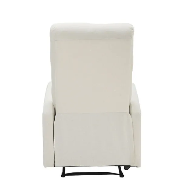 Accent Chairs-Kirkland's Home Faux Leather Upholstered Slim Recliner Ivory
