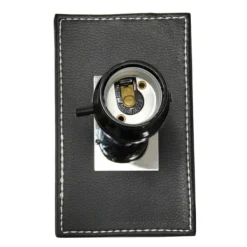 Table Lamps-Kirkland's Home Faux Leather Usb Table Lamp Black