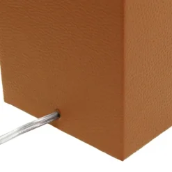 Table Lamps-Kirkland's Home Faux Leather Usb Table Lamp Tan