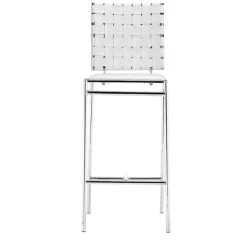 Bar Stools & Counter Height Stools-Kirkland's Home Faux Leather Woven Counter Stools, Set Of 2 White