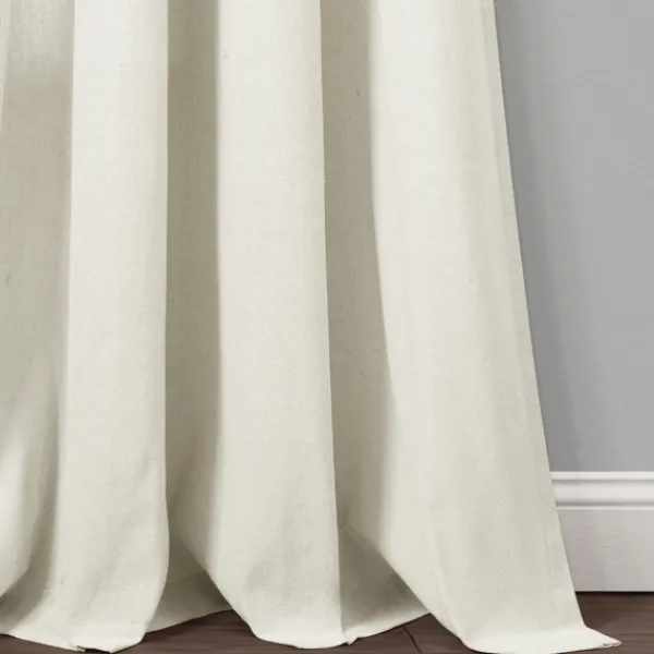 Curtains & Drapes-Kirkland's Home Faux Linen Curtain Panel Set, 84 In. Ivory