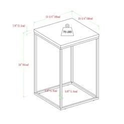 Accent & End Tables-Kirkland's Home Faux Marble Open Frame Side Table White