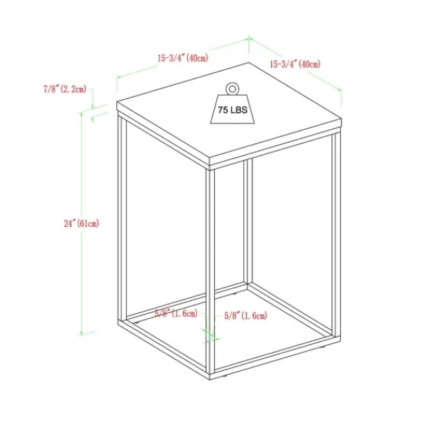 Accent & End Tables-Kirkland's Home Faux Marble Open Frame Side Table White