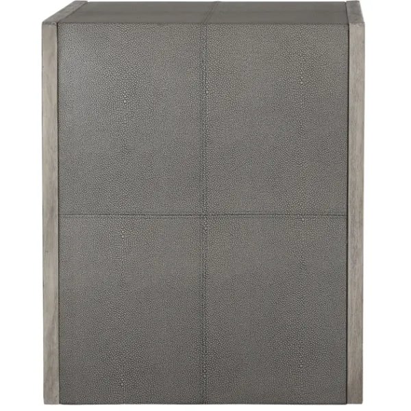 Accent & End Tables-Kirkland's Home Faux Shagreen Accent Table Gray