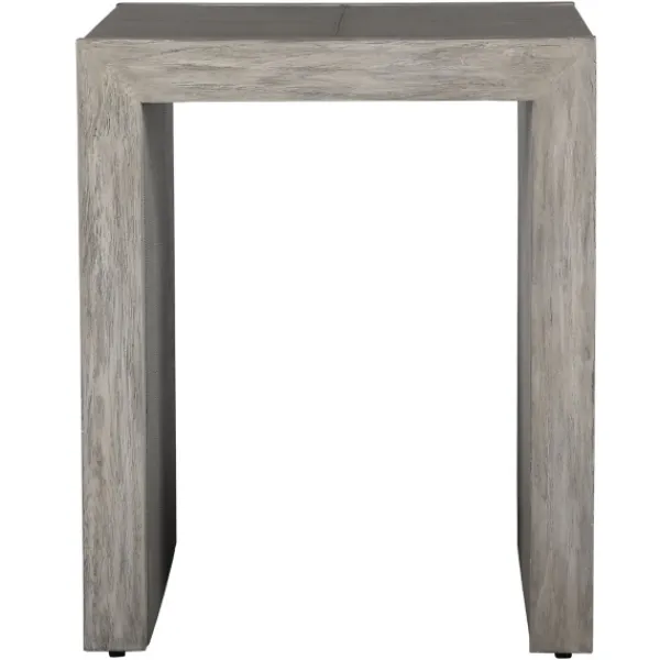 Accent & End Tables-Kirkland's Home Faux Shagreen Accent Table Gray