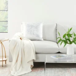 Blankets & Throws-Kirkland's Home Faux Sheared Mink Throw Ivory
