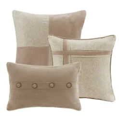 Comforters-Kirkland's Home Faux Suede 7-Pc. King Comforter Set Tan