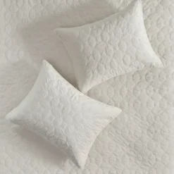 Bedspreads & Coverlets-Kirkland's Home Faux Velvet California King 3-Pc. Coverlet Set White