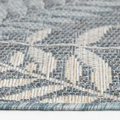 Outdoor Rugs-Kirkland's Home Fern Leaves Indoor/Outdoor Area Rug, 2X7 Blue