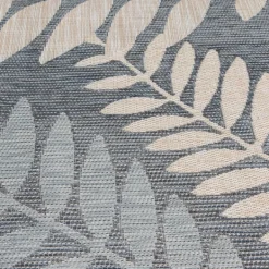 Outdoor Rugs-Kirkland's Home Fern Leaves Indoor/Outdoor Area Rug, 5X7 Blue