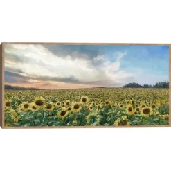 Canvas Art-Kirkland's Home Field Of Gold Framed Canvas Art Print Multi