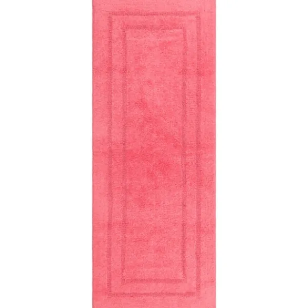 Bathroom Rugs-Kirkland's Home Fiesta Plush Reversible Cotton Bath Mat, 60 In. Pink