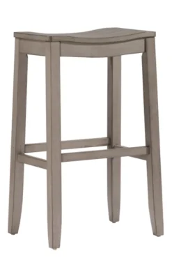 Bar Stools & Counter Height Stools-Kirkland's Home Finley Saddle Seat Counter Stool Gray