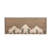 Wall Plaques-Kirkland's Home Fir Wood Abstract Mountain Range Plaque Brown
