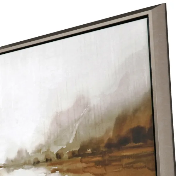 Framed Art-Kirkland's Home Firestone Lake View Framed Canvas Art Print Brown/Gray