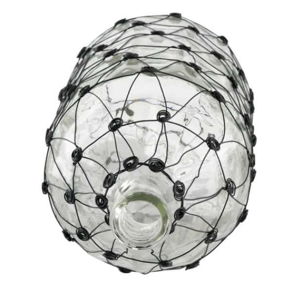 Vases-Kirkland's Home Fishnet Wire Wrapped Vase Clear