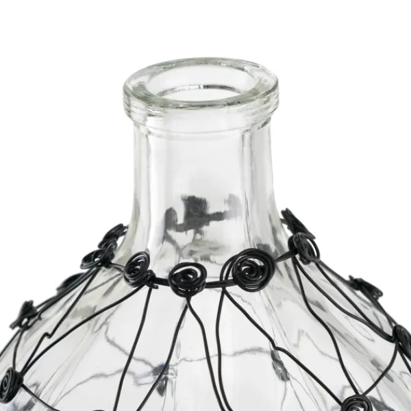 Vases-Kirkland's Home Fishnet Wire Wrapped Vase Clear