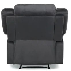 Accent Chairs-Kirkland's Home Flannel Overstuffed Pull Recliner Gray