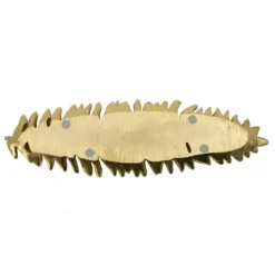 Decorative Trays-Kirkland's Home Flat Feather Tray Gold