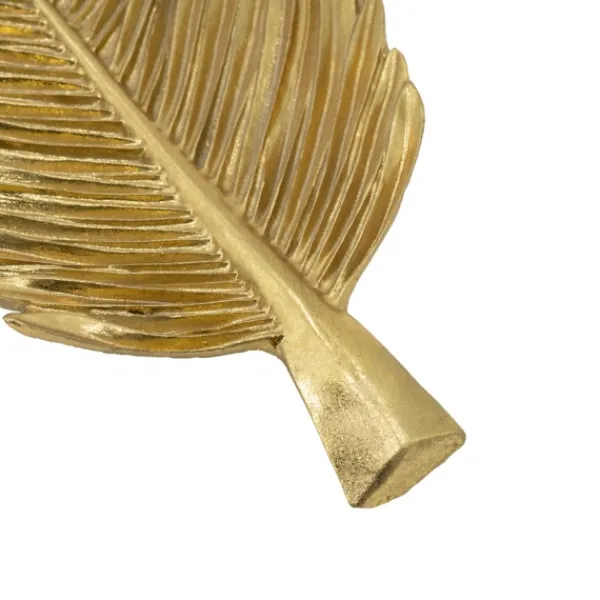 Decorative Trays-Kirkland's Home Flat Leaf Tray Gold