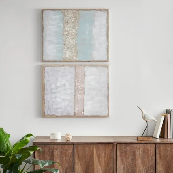 Canvas Art-Kirkland's Home Flatland Glitter Canvas Art Prints, Set Of 2 Multi