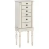 Dressers & Chests-Kirkland's Home Flip Top 5-Drawer Wood Armoire White
