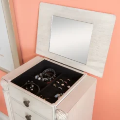 Dressers & Chests-Kirkland's Home Flip Top 5-Drawer Wood Armoire White