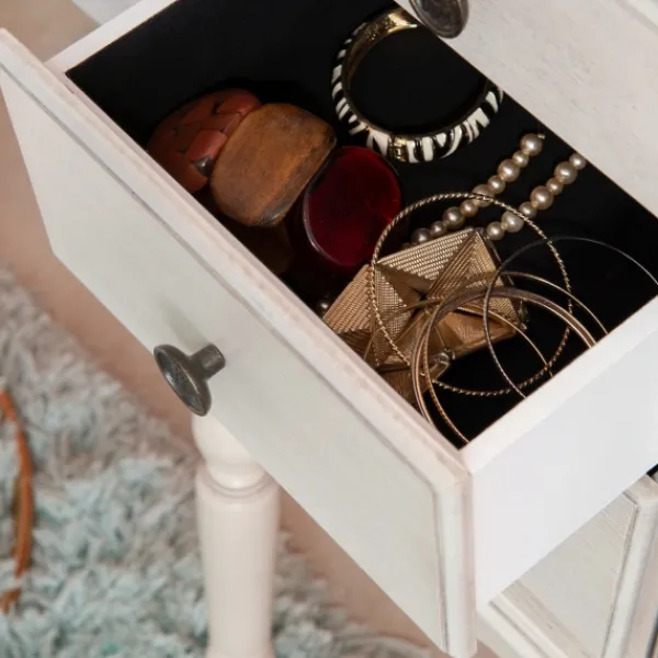 Dressers & Chests-Kirkland's Home Flip Top 5-Drawer Wood Armoire White
