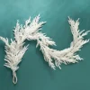Arrangements & Greenery-Kirkland's Home Flocked Norfolk Pine Garland White