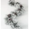 Arrangements & Greenery-Kirkland's Home Flocked Pine And Pine Cone Garland White/Brown