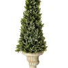 Trees & Topiaries-Kirkland's Home Flocked Sage Cone In Urn Arrangement, 24 In.