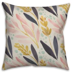 Pillows-Kirkland's Home Floral And Wheat Pillow Pink/Blue/Multi